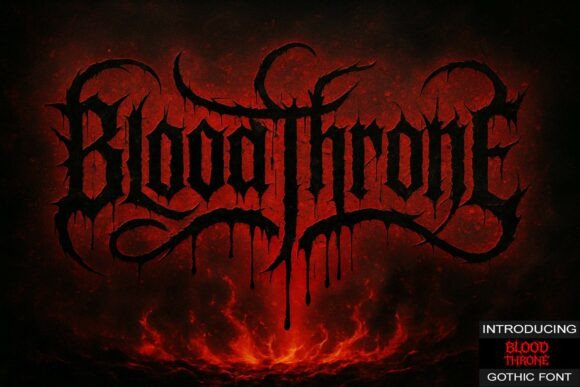 Blood Throne: The Gothic Chaos Font for Edgy Brand Identity