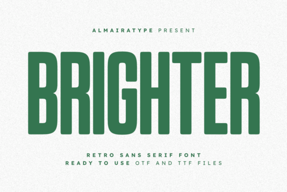 Brighter Typeface: Bold Retro Sans Serif for Modern Branding