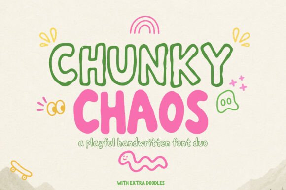 Chunky Chaos Handwritten Font for Bold Social Media Graphics