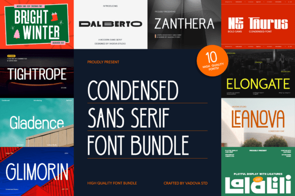 Condensed Sans Serif Typeface for Bold Branding