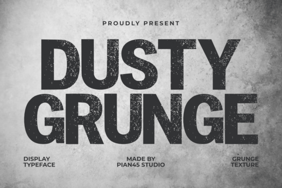Dusty Grunge: A Raw Modern Display Typeface for Editorial Design