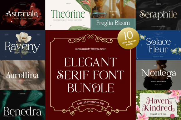 Elegant Serif Bundle: Premium Typeface for Boutique Branding