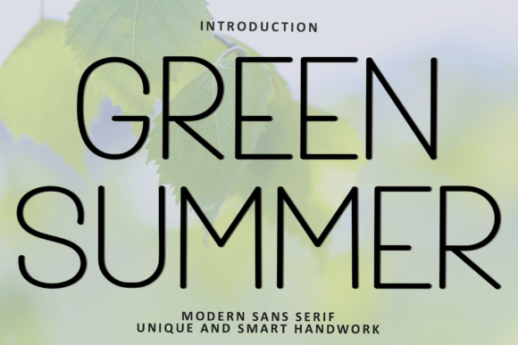 Green Summer Typeface: Elevating Small Business Brand Identity