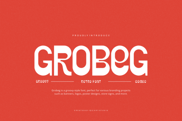 Grobeg: The Bold Display Font for Retro Craft Projects