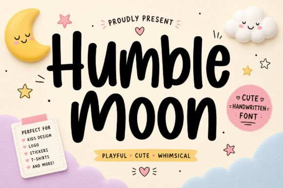 Humble Moon: A Bold Handwritten Display Font for Modern Web Design