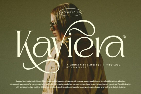 Kaviera Typeface: Modern Serif for Elegant Handmade Brands