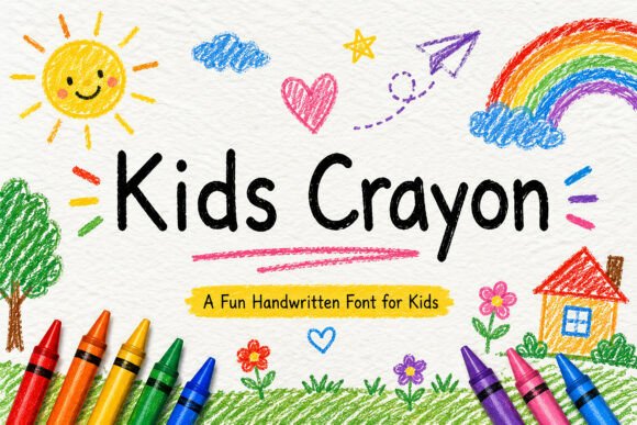 Kids Crayon: A Playful Handwritten Font for Digital Creativity