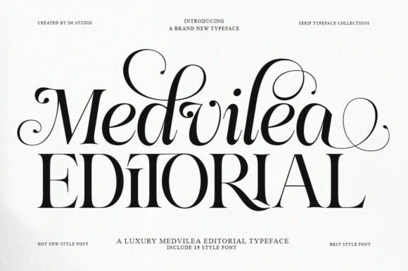 Medvilea Editorial: The Premium Serif Typeface for High-Impact Campaigns