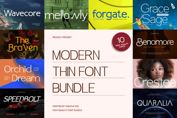 Modern Thin Bundle Typeface Review for Campaign Design