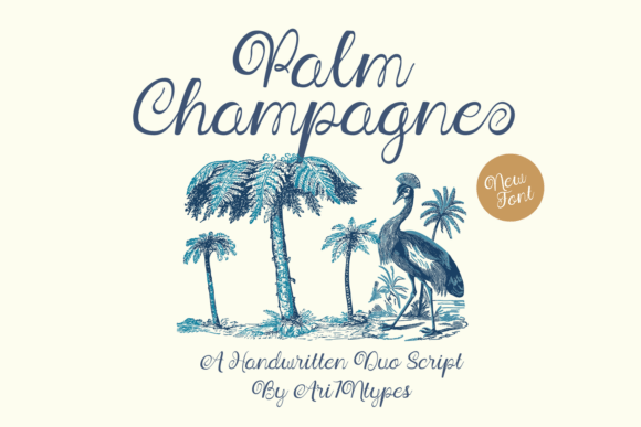 Palm Champagne: The Stylish Handwritten Duo Script for Elegant Branding