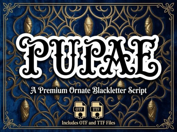 Pupae Typeface: A Regal Blackletter for Editorial Design