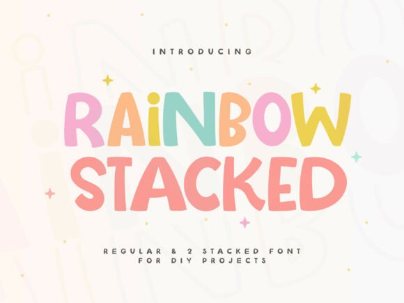 Rainbow Stacked: The Joyful Display Typeface for Modern Web Design