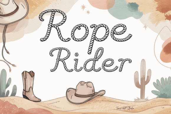 Rope Rider: The Handcrafted Cowboy Rope Font for Western Branding