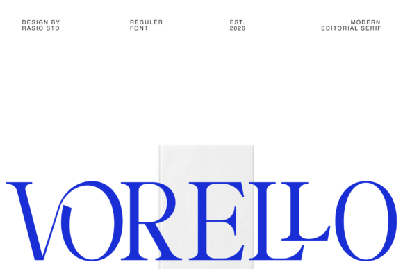 Vorello: A Refined Serif Typeface for Sophisticated Editorial Design