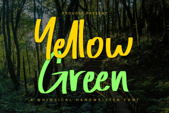 Yellow Green: A Natural Handwritten Brush Font for Organic Editorial Design